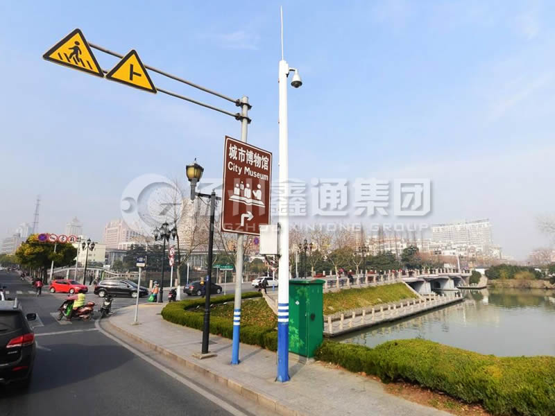 DJG-017，電子警察桿，監(jiān)控球機(jī)立桿